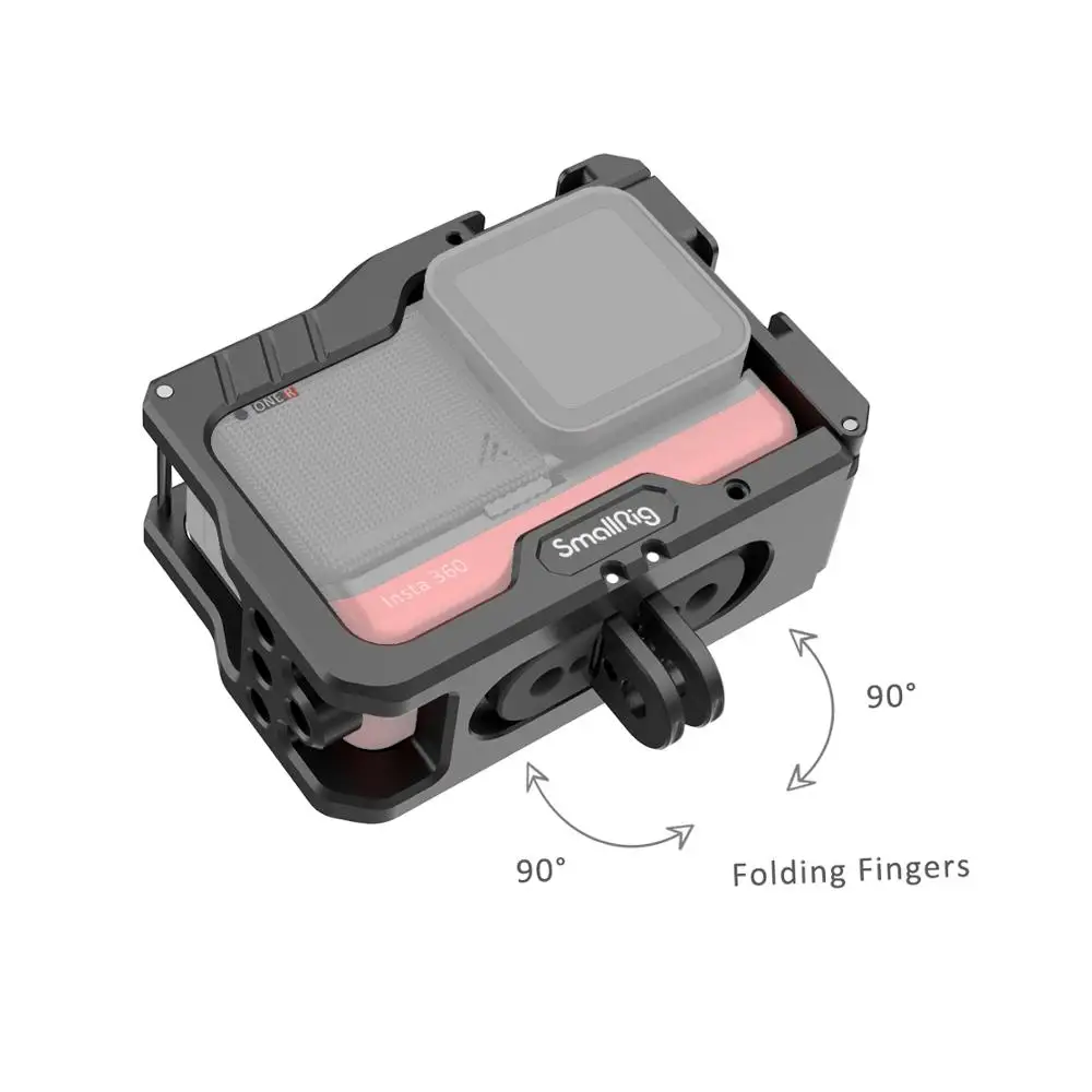 SmallRig Vlogging Aluminum Cage for Insta360 ONE R Vlog Camera Cage With Cold Shoe Mount Vlogging Camera Tripod Support Rig 2798