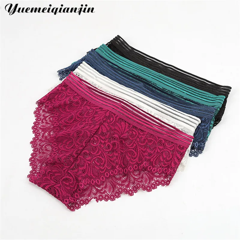 

Women's Lingerie Ladies Sexy Lace Perspective Panties Comfortable Women Seamless Mid Rise Underwear Briefs Sexy Flower Panties