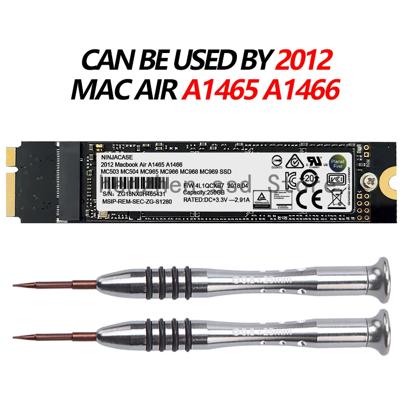 Новый 64 ГБ 128 256 Macbook Air A1465 A1466 SSD для 2012 года 512 1T 2T твердотельный диск Md231 md232 md223 md224