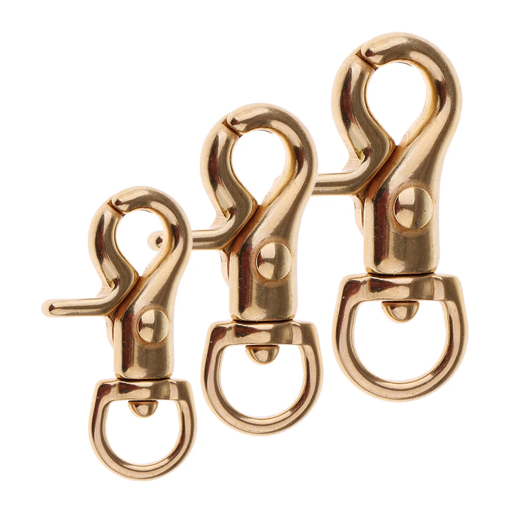 Metal Brass Swivel Lobster Clasp Snap Hook Keychain Key Ring straps for Handbag Jewellery Findings