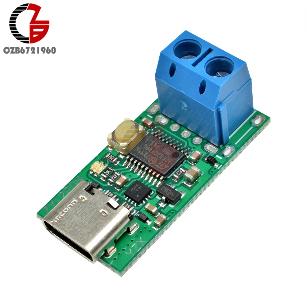 100W USB-PD USB-C Type-c PD3.0 PD2.0 to DC Scam Spoof Fast Charge Trigger Detector Power Supply Regulator Module for Notebook