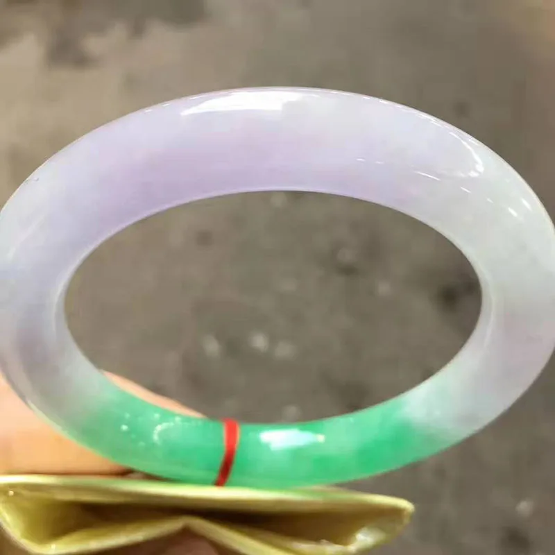 Myanmar Jadeite ice Идеальный Круглый браслет(включая сертификат