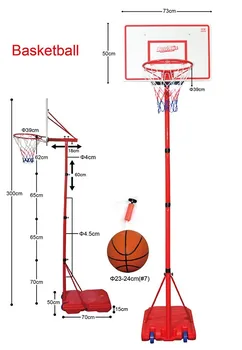 

Basketball Stands Height Adjustable Kids Basketball Goal Hoop Toy Set Basketball for Boys Training Practice Accessories dropship
