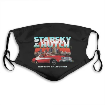 

Face Mask Starsky And Hutch Bay City Black , 70S Detective Series Washable Half Face For Men Women Ladies Diy Masks
