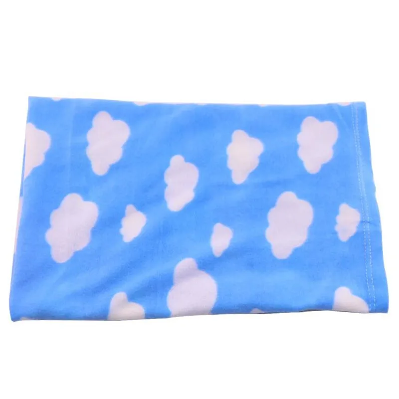 light blue Милый питомец мягкий ПЭТ Одеяло зима кота собаки кровать коврик с принтом в виде персонажей из мультфильма, теплые спальный коралловый матрас из флиса малых и средних собак товары для животных, кошек 3 - Цвет: light blue