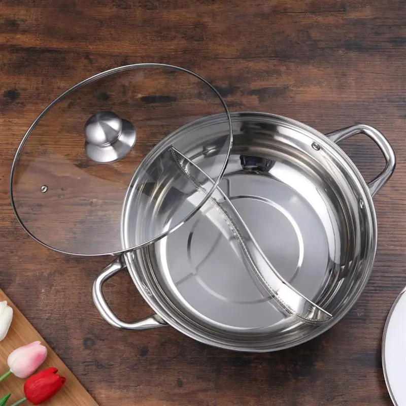 Многофункциональный двойной горячий горшок из нержавеющей стали Yin Yang Shabu
