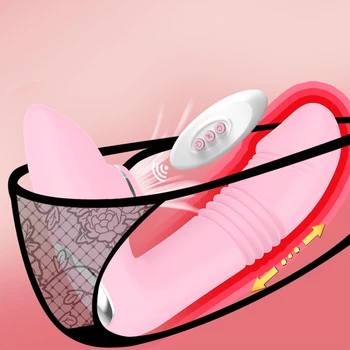 Strap On Thrusting Dildo Vibrators Clitoris Sucker for Women Telescopic Strapless Strap-on Female Oral Sex Stimulator Wearable 1