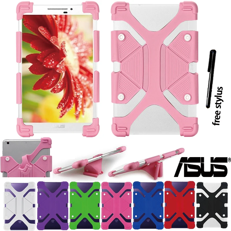 

Shockproof Soft Silicone Stand Cover Case for 9.7"/10.1" Asus ZenPad/MEMO Pad Tablet Drop Resistance Protective Shell