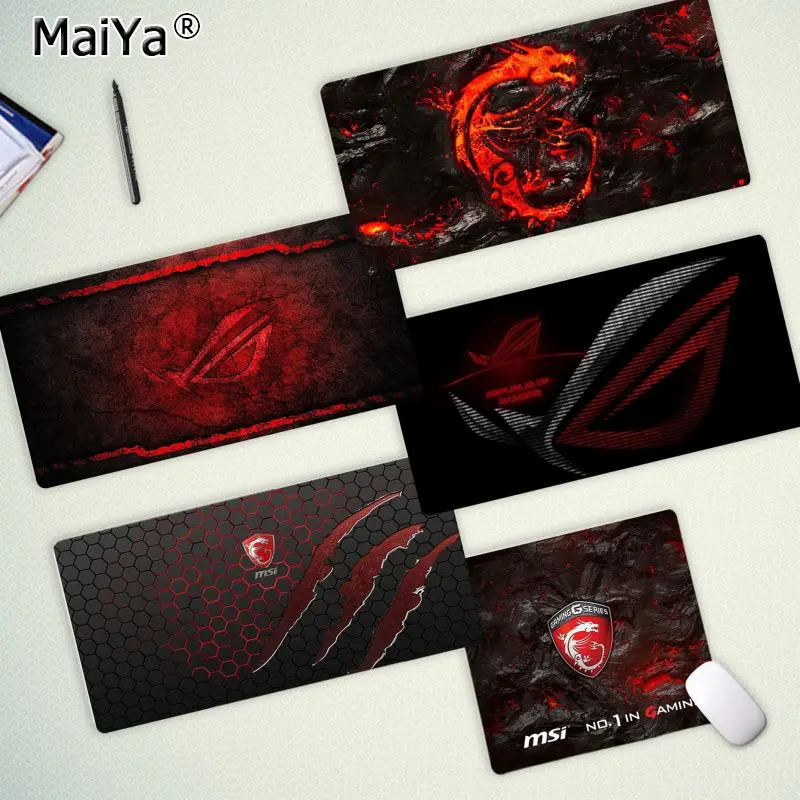 Maiya Top Quality Game MSI Dragon Logo Gaming Player desk laptop Rubber Mouse Mat Free Shipping Large Mouse Pad Keyboards Mat
