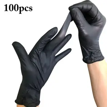 

100PCS Nitrile Gloves Non Slip Disposable Gloves Exam Gloves Protective Gloves Household Cleaning Products