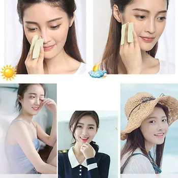 

100pcs Facial Oil Blotting Sheets Oil-control No Stimulation Portable Oil Blotting Sheets Oil Absorbing Tissues Facial