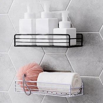 

Punch-Drop Wrought Iron Bathroom Storage Racks Shower Shelf Bathroom Accessories Storage Organizer Racks Wall Hanging Shelf