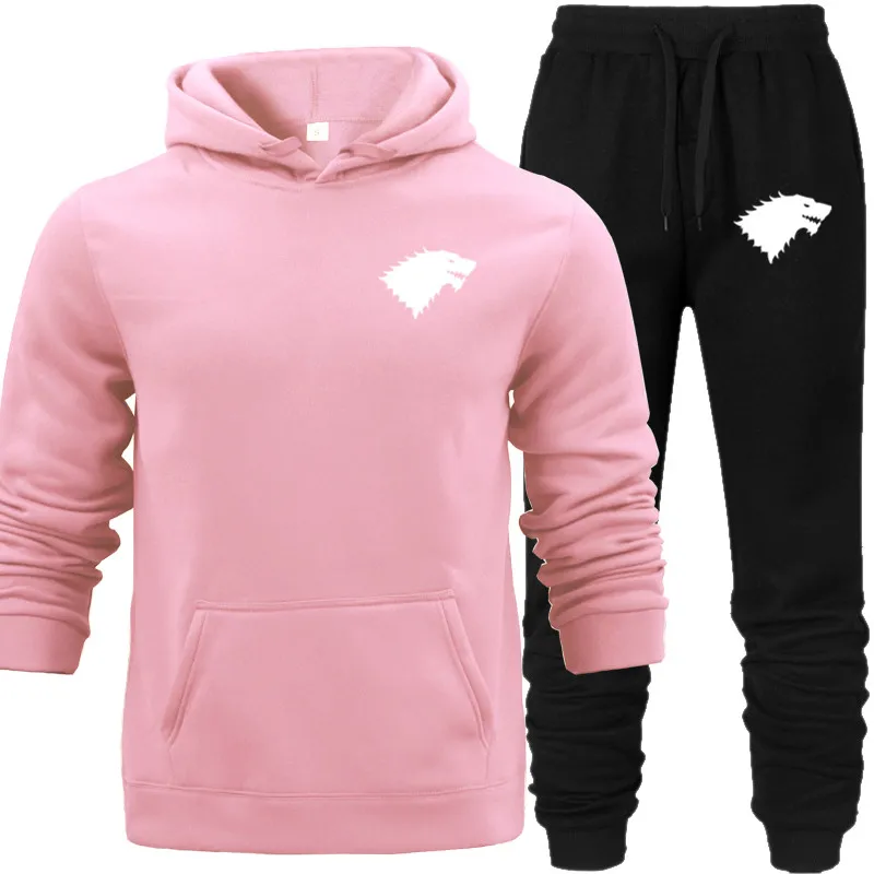 

Fashion Autumn Winter Men Hoodies Suits Brand Tracksuit Men Sweatshirts+Sweatpants Fleece Hooded men Pullover Elastic Waist Pant