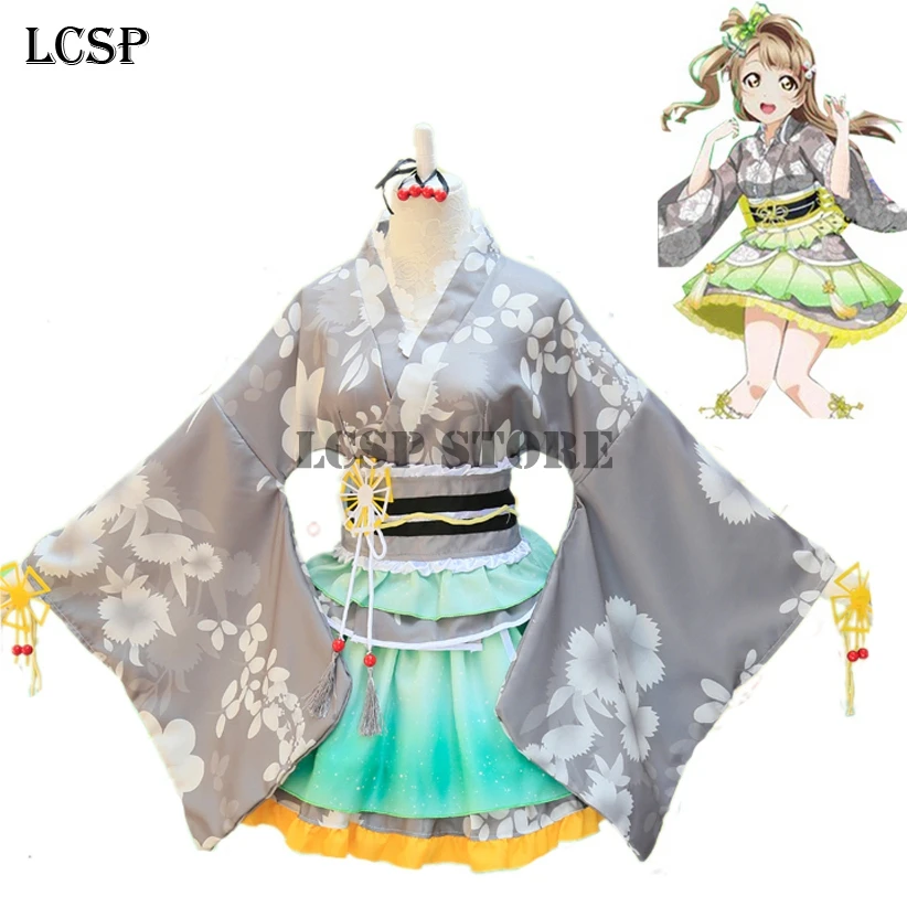 LCSP LoveLive! Kotori minami Yukata японский костюм для косплея Аниме Любовь live кимоно Униформа полный комплект одежды