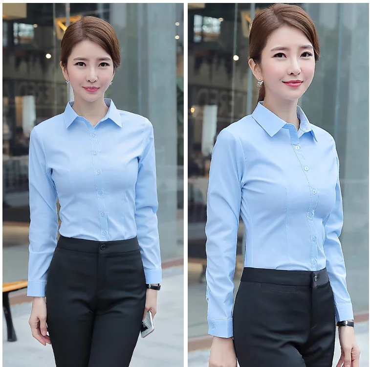 Camisas coreanas de algodón para mujer, camisa blanca de manga larga para mujer, Tops de oficina, blusa básica de talla grande 5XL