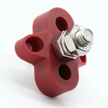 

1pcs Red Black 12V 24V M8 Car Boat Caravan Bus Bar Terminal Junction Block Positive Power Distribution Studs with Screws