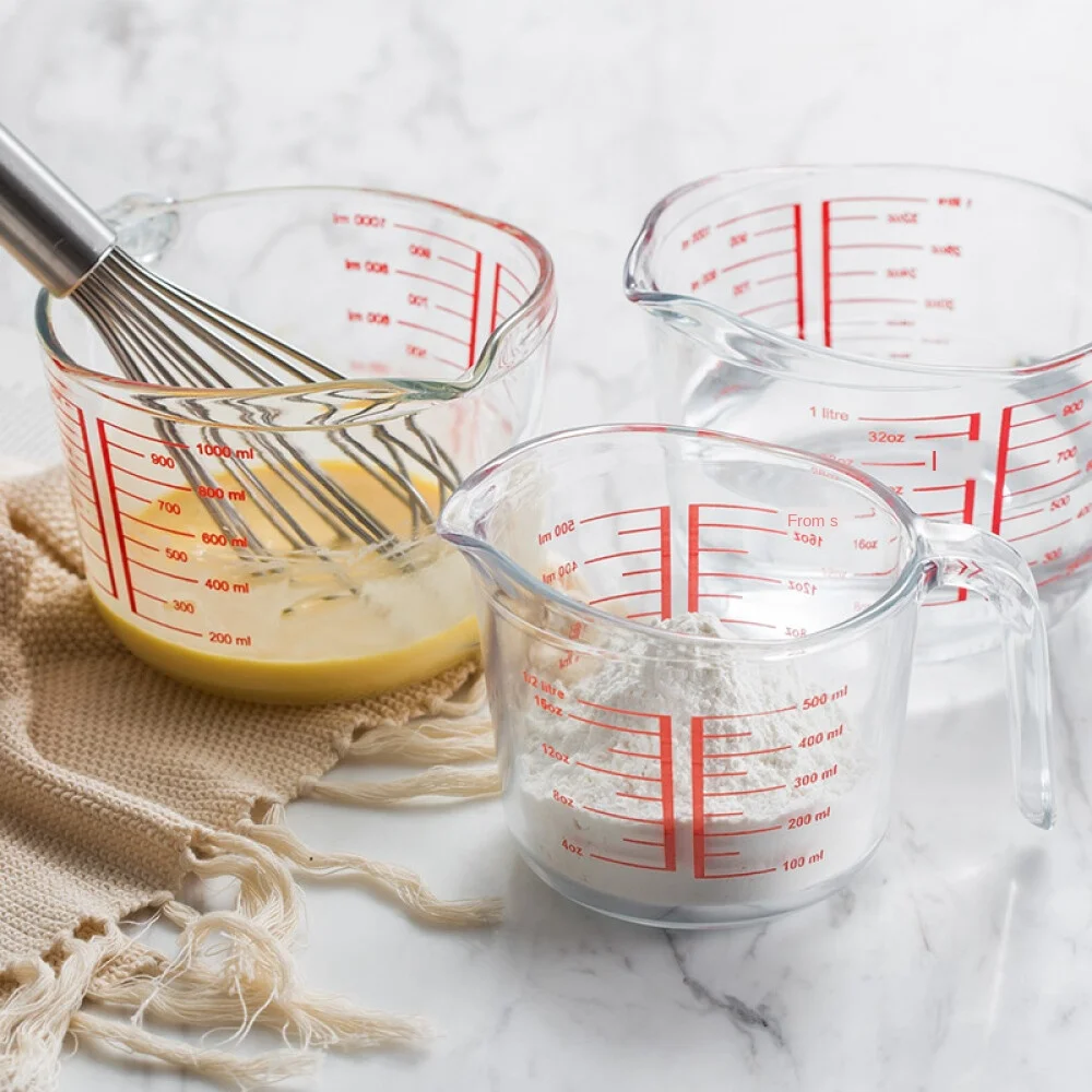 Glass Measuring Cup With Scale, Cream And Milk Measuring Cup Kitchen Tool afbeelding