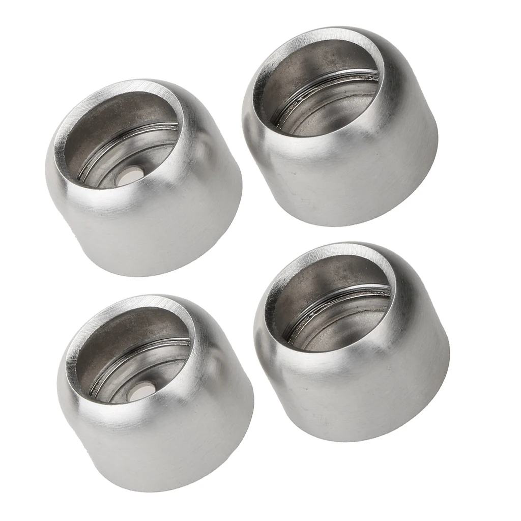4x Cabinet Tube Bracket Hanging Rail Flange Rod End Support,19mm Dia