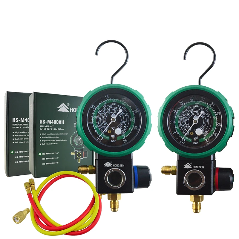 

high pressure and low pressure Air conditioning refrigerant fluoridize gauge table R32 R410 R22 liquid meter gauge