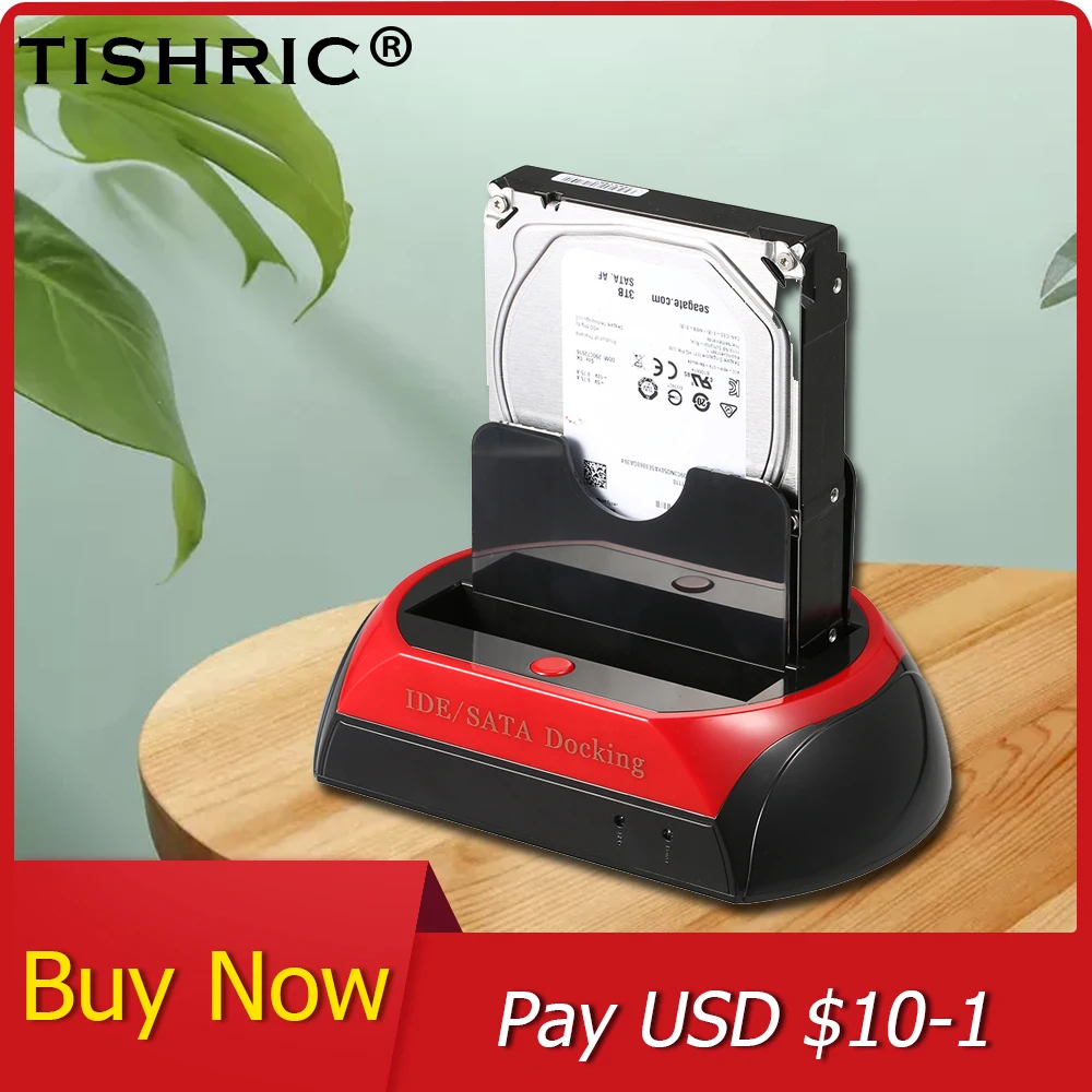 Док станция TISHRIC с USB 2 0/3 0 на IDE SATA для двух жестких дисков базовый Корпус 5/3 5 дюйма