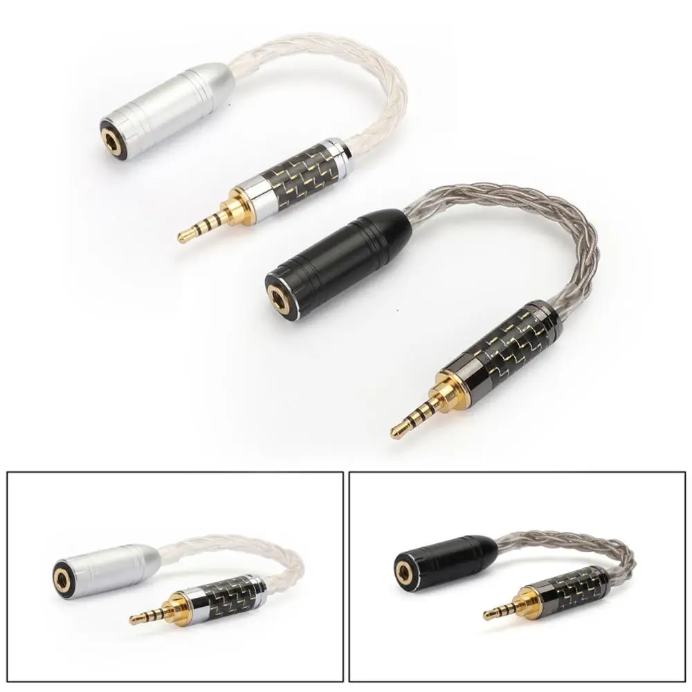 Areyourshop Balanced Plug 3 5 Female to 2 5 Male Audio Cable HIFI Adapter Wire For Headphone Player