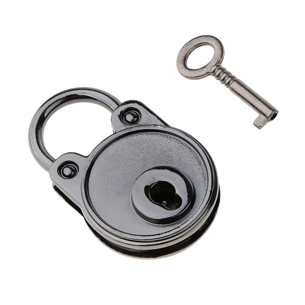 Grayish Black Металлический замок в форме кошки, мини замок с ключом для хранения ювелирных изделий, коробка для Diarybook - Цвет: Grayish Black