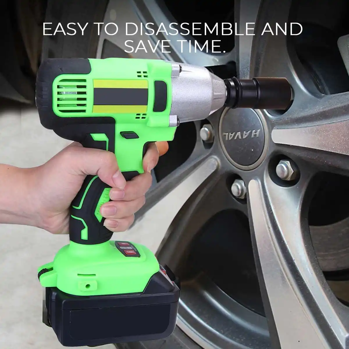 98VF 12000mAh Brushless Electric Wrench Socket Wrench Cordless Impact Wrench Rechargeable Li-ion Battery Power Tools