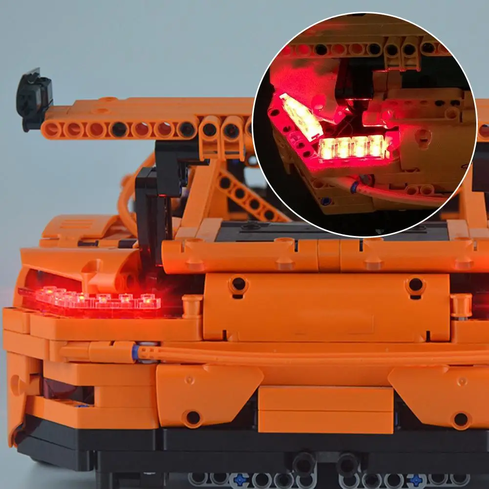 Для освещения 42056 DIY светящийся строительный спортивный автомобиль сборные строительные блоки так классно подарок для(только огни