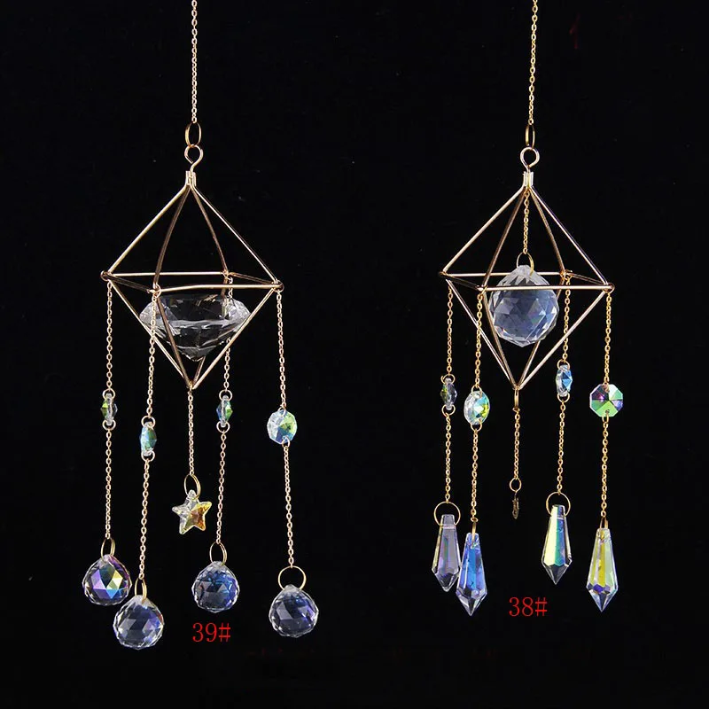 Lot De 6 Pendentifs En Perles De Lotus Pour Décoration De Fenêtre, Attrape- Soleil En