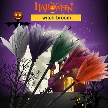 

FREE SHIP New Fashion Funny Toy игрушки Halloween Decoration Witch Flying Broomstick Party Dance Costume Props Dress Up Kids Gif