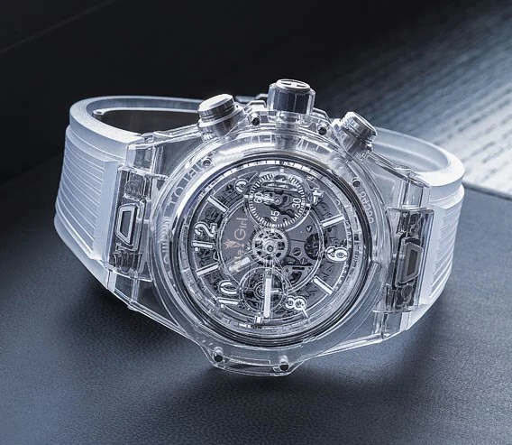 

Men Luxury Brand Chronograph White Silver Plastic Stainless Steel Sapphire Glass Back See Through Luminous Watches Stopwatch AAA