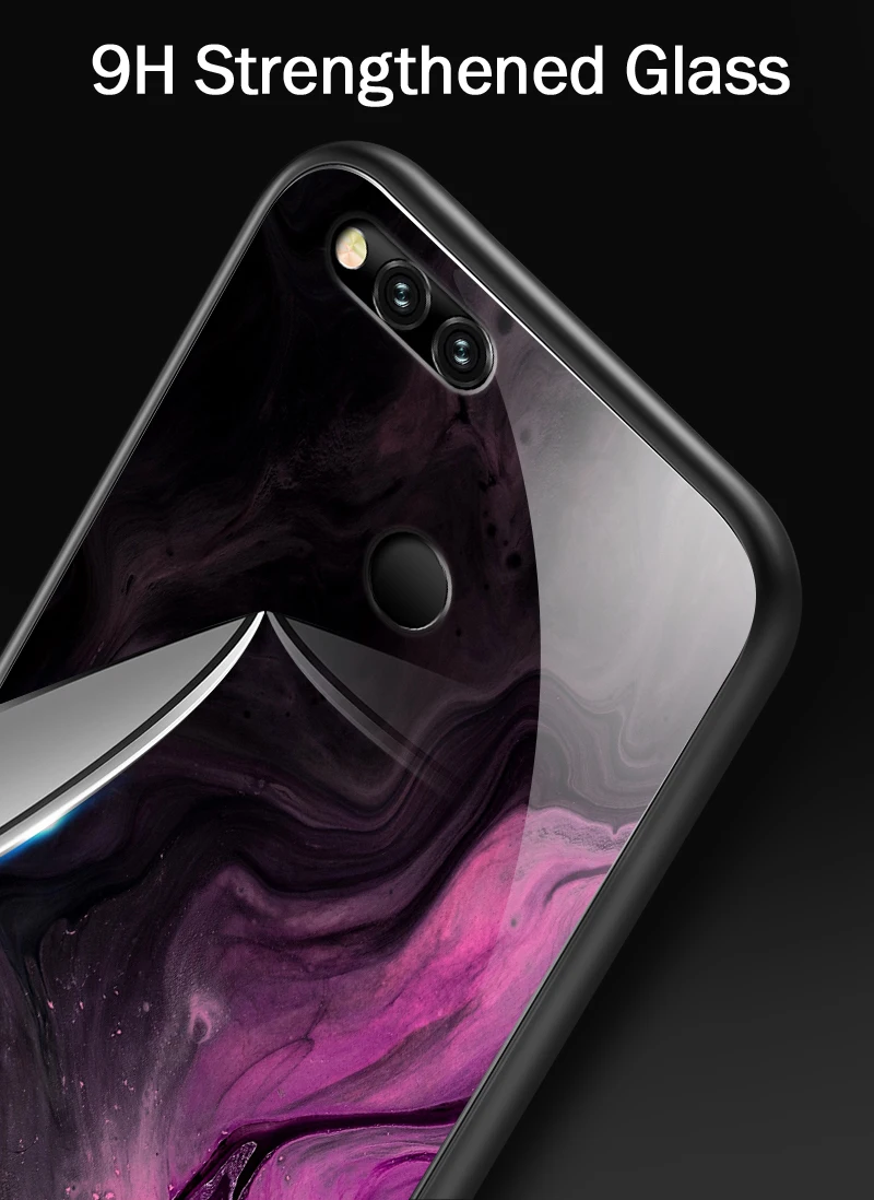 Закаленное Стекло чехол для Huawei Honor 6X 7A 7C 7X 8A 8X 9Lite гладкий Чехол для телефона Y6 Y9 Y7 премьер-профессионал Magic2 роскошный кожаный Капа