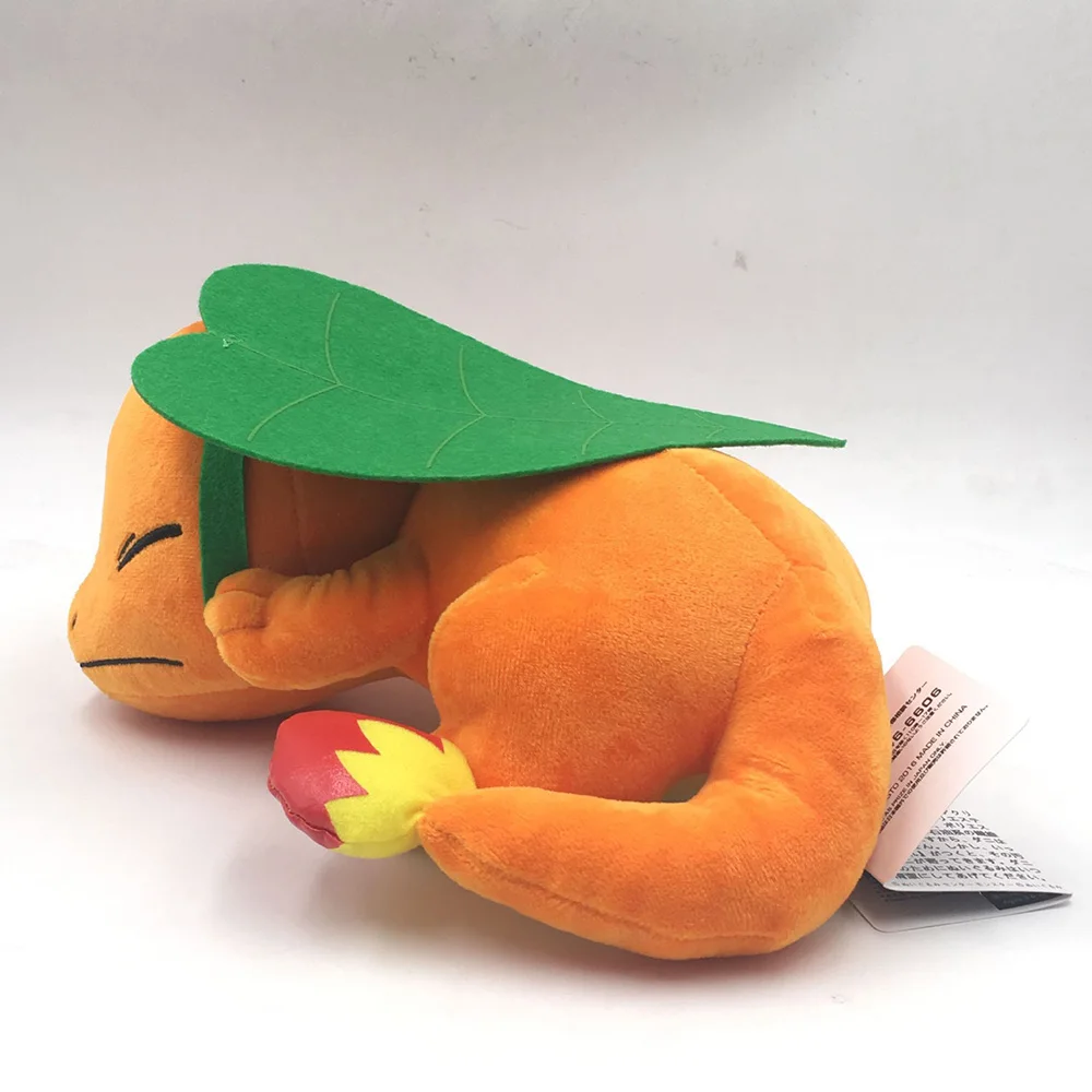 Takara Tomy Doll Plush Pokemon Anime Charmander Crouching Sleeping Stuffed Toy Pocket Monster Christmas Gifts for Children