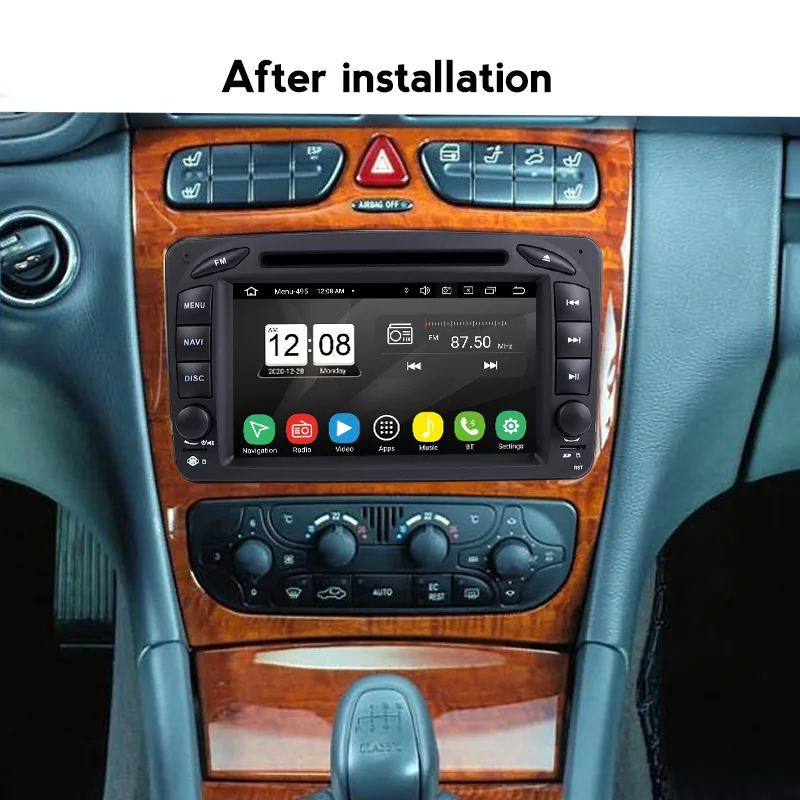 Автомобильный мультимедийный плеер Android 11 для W203 Mercedes Benz Vito W639 W168 Vaneo Clk W209 W210 M/MLRadio