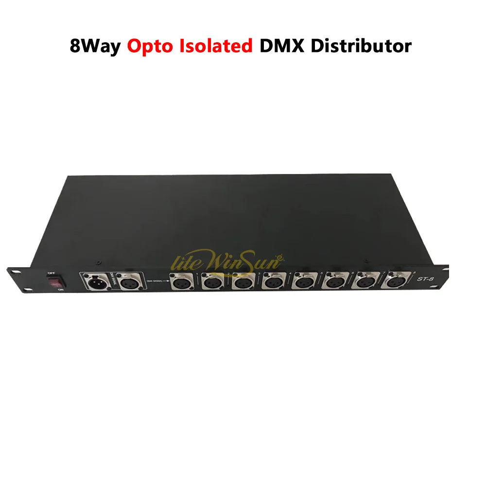 8 способ 3pin DMX опто изолятор дистрибьютор линии сплиттер световая установка диджея DMX усилитель сигнала