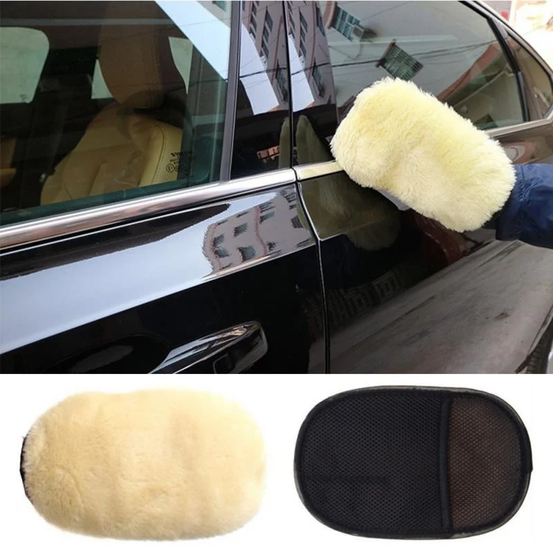Car Cleaning Gloves Microfiber Car Mitt Microfiber Cleaning Gloves Microfiber Washing Gloves Car Cleaning Washing Wiping Fleece Gloves Dust Removal Liquid Shampoo Polishing Double-sided Microfiber Cloth Soft Sponge Glove