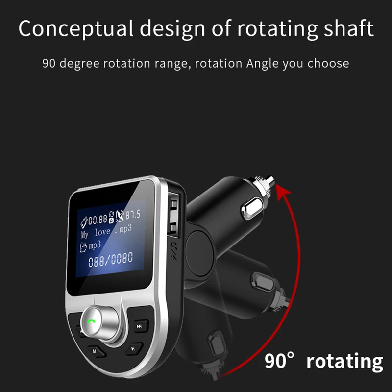Автомобильный MP3 плеер fm передатчиком Bluetooth Hands Free Car Kit аудио модулятор 1.44 дюймов