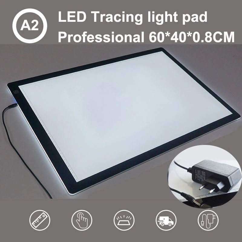 2022 A2 Drawing Tablet LED Digital Graphics Light light Pad Box Painting Tracing Panel Copy board Electronic Art Painting Table - Image 2