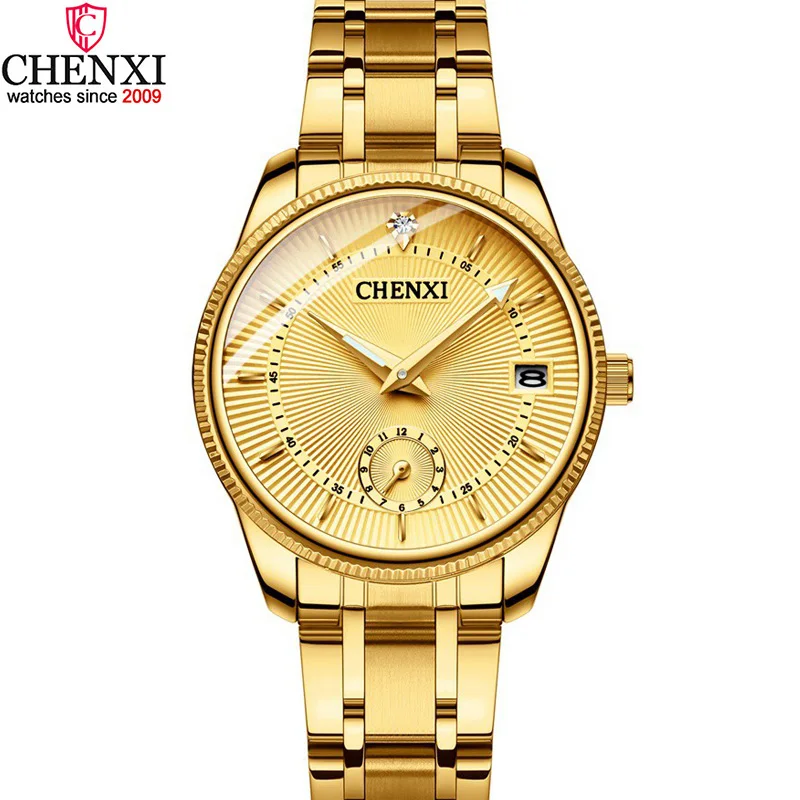 Womens Watch CHENXI Golden Clock Business-Dress Quartz Minimalism Top-Brand Waterproof