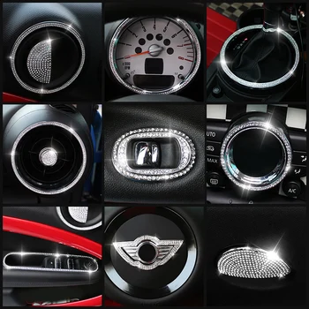 

Car interior modification accessories,central control interior crystal decoration stickers For BMW MINI Cooper R55 R56 R60 R61