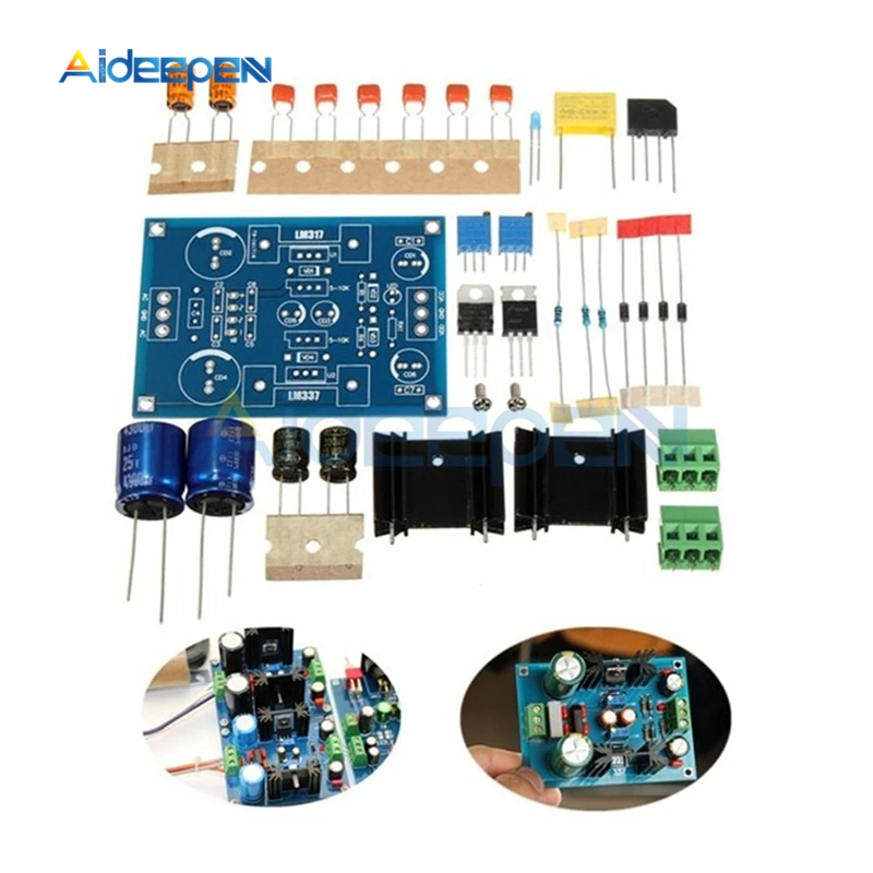 DC 1,25 V-37 V LM317 Регулируемый фильтрации Питание LM337 Напряжение Регулятор модуль DIY Kit переменного тока/постоянного тока 5 В, 12 В, 24 В постоянного тока