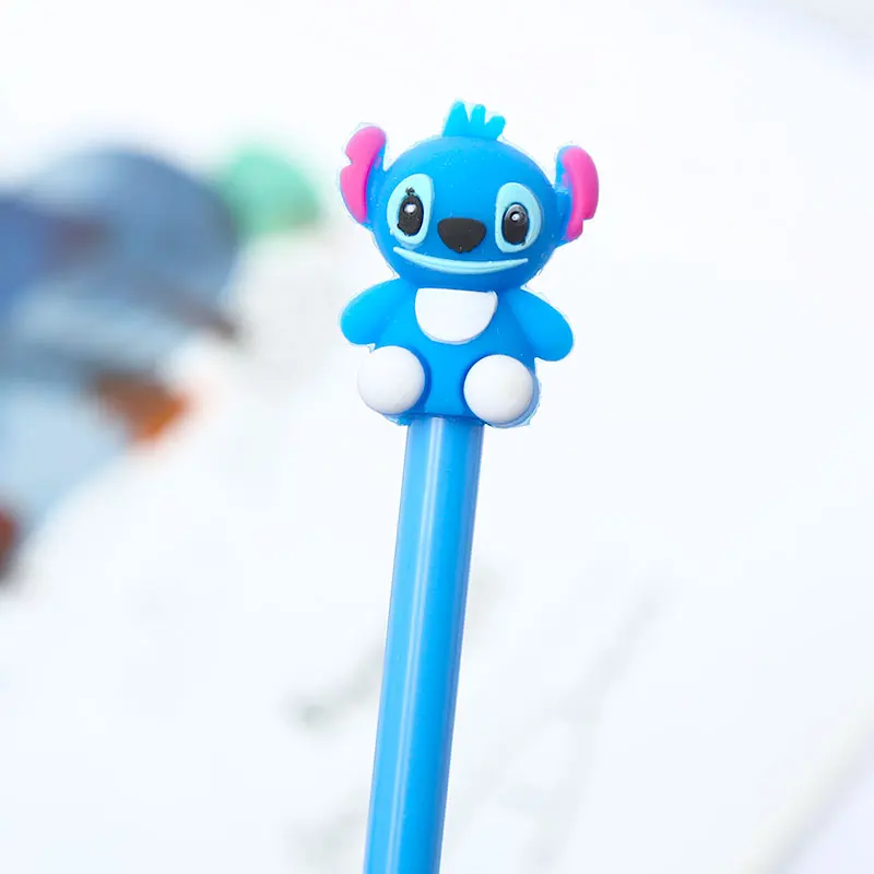 blue 1pc Kawaii аниме Стич гелевая ручка милый канцелярский магазин пункт школьные офисные аксессуары принадлежности для детей Рождество халява магазин вещь Bts - Color: blue 1pc