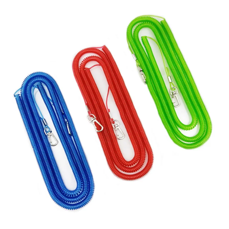 

Shou diao Ultra-stretch Walking Fish Lanyard Spring Steel Wire Telescopic Connecting Rope for Fishing Rod 3 M Fishing hu gan Lan
