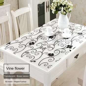 

PVC tablecloth waterproof and oil-proof table mat color rectangular heat-resistant tablecloth geometric pattern home decoration