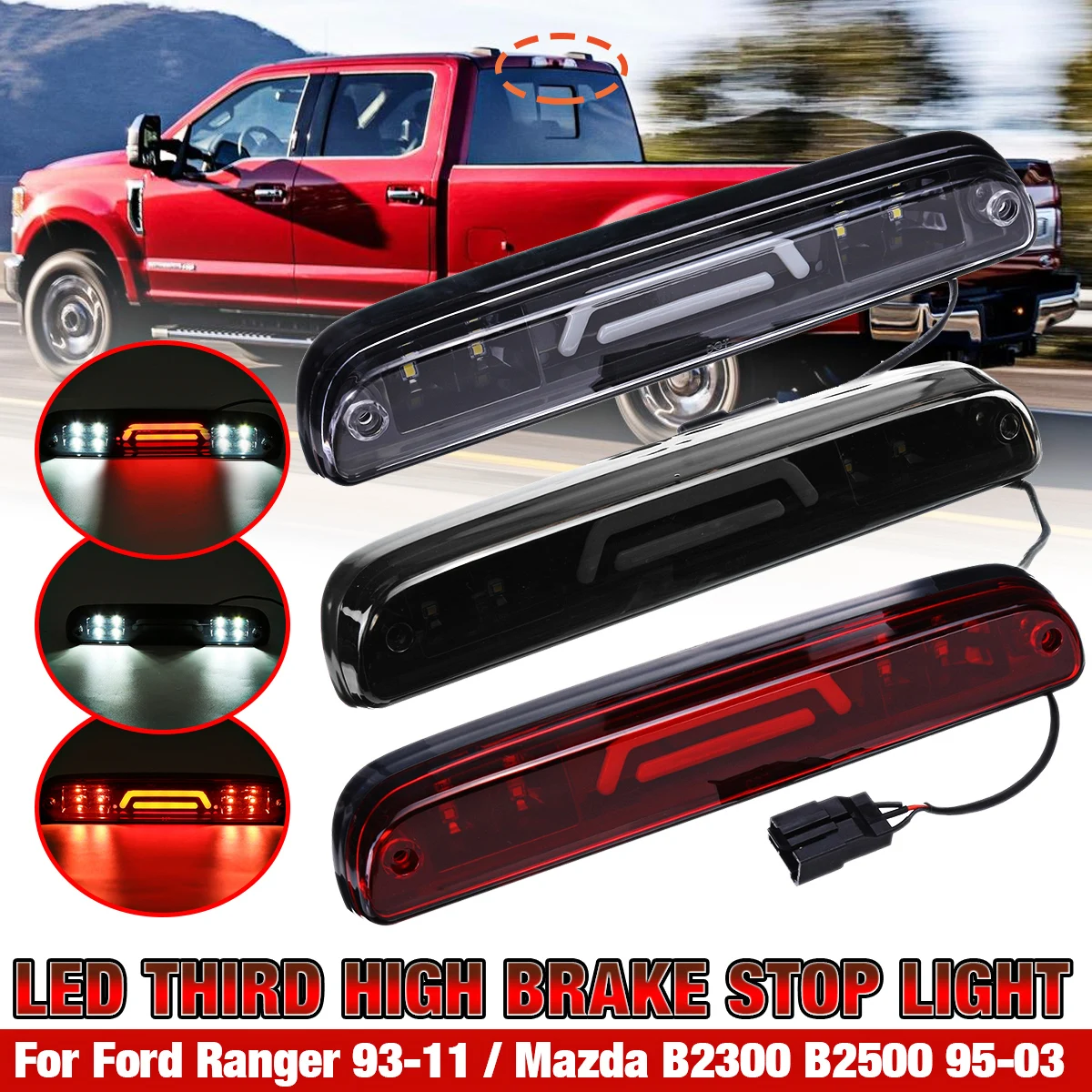 Задний светодиодный третий высокий стоп-светильник для Ford Ranger 1993 - 2011 F-250 F-350 F-450