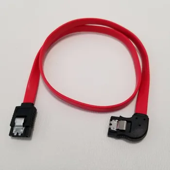 

Right Angle 90 degree SATA 3.0 Serial Hard Drive Data Cable Double Channel Straight Head & Right Elbow with Double Shrapnel 50cm