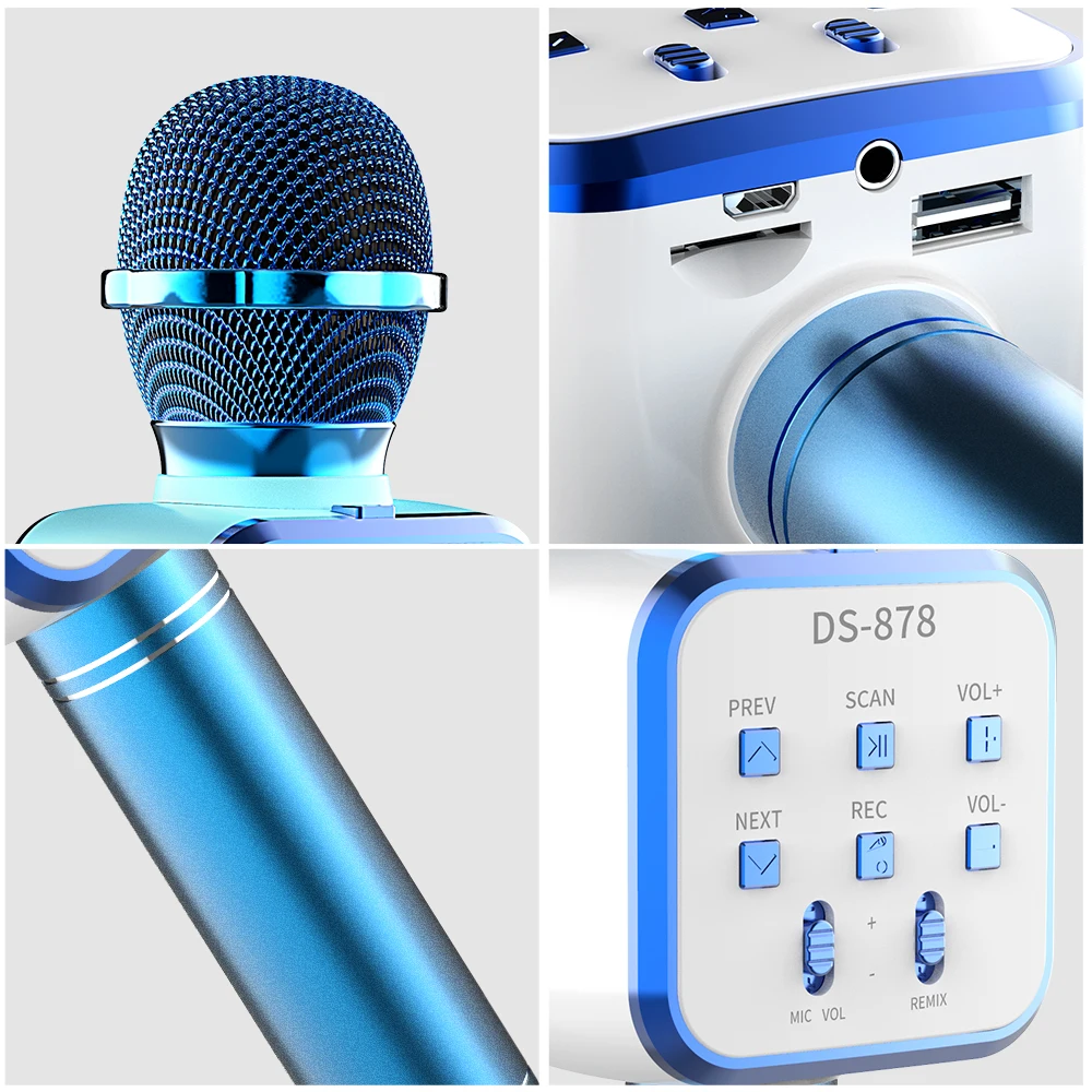 Profissão karaoke microfone sem fio handheld bluetooth