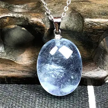 

Top Natural Blue Aquamarine Pendant For Woman Man Crystal 19x15x9mm Beads Stone 925 Silver Chains Pendant Necklace Jewelry AAAAA