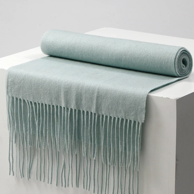 He62a04c1ab004e2293f41ef0bf4cda98a Winter Pure Long Cashmere Scarf Women Luxury Brand Real Cashmere Scarf Warm Thick Soft Solid Shawl Ladies Wrap Mallzona