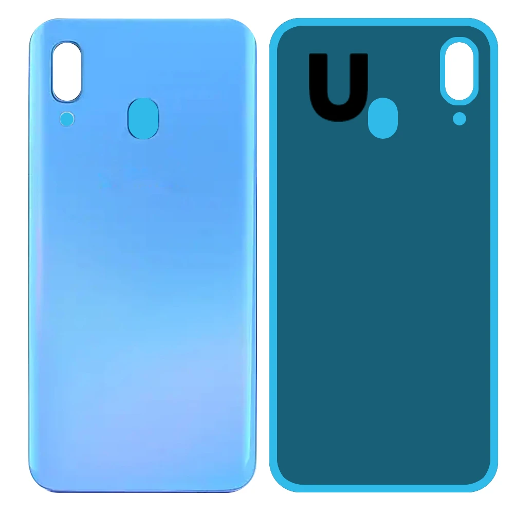 Синий Задняя крышка батареи для samsung Galaxy A40 A405 A405F чехол батареи дверь задний корпус сменный панель - Цвет: Синий